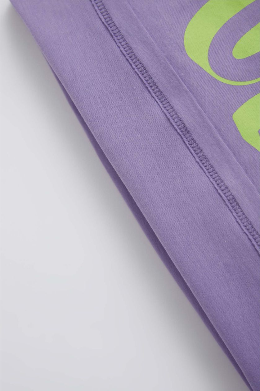 BABY BOY Lilac Baby Boy Printed Cotton Short Sleeve T-Shirt