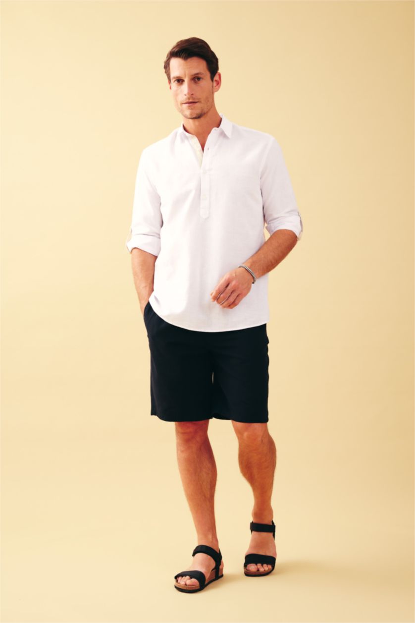 MAN Black Regular Fit Bermuda