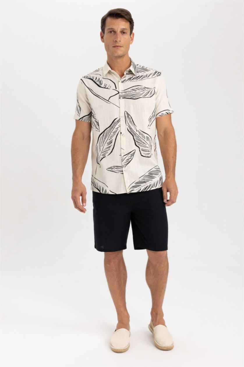 MAN Black Regular Fit Bermuda