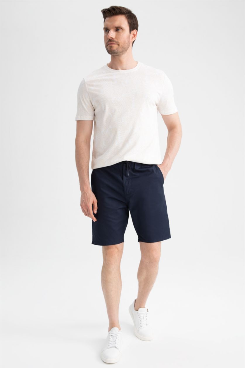 HOMME Marin Short coupe slim à nouer à la taille