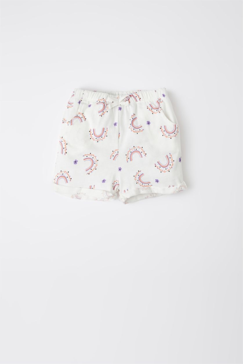 BABY GIRL Salmon Baby Girl Regular Fit Shorts