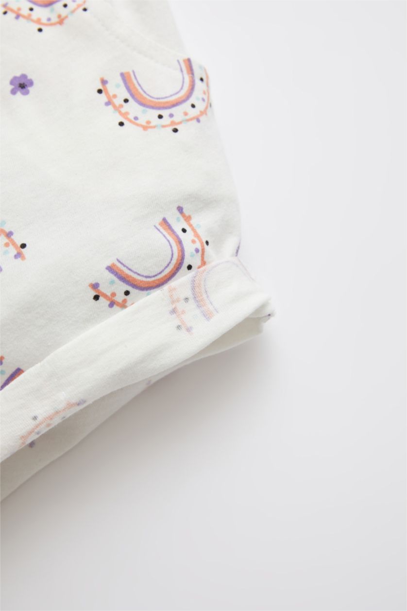 BABY GIRL Salmon Baby Girl Regular Fit Shorts