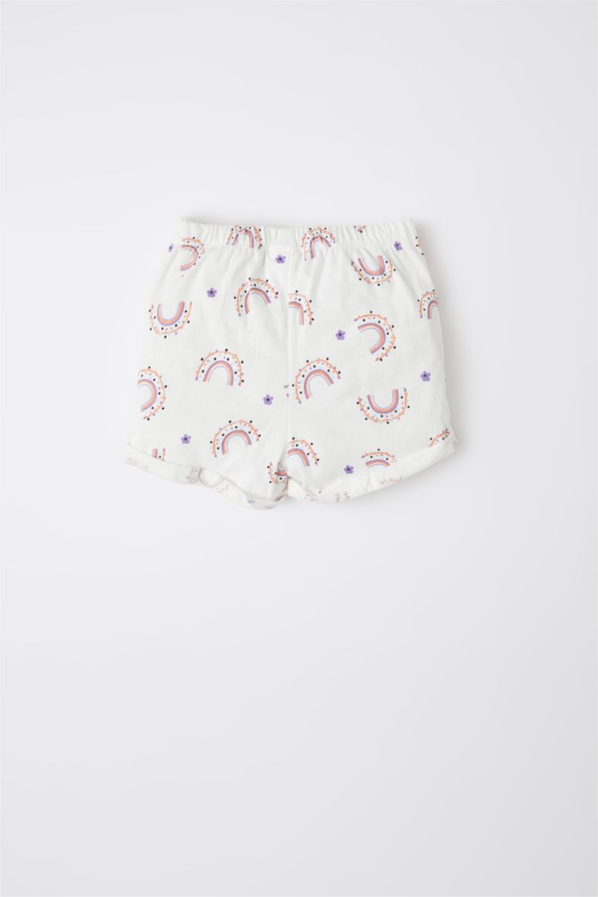 BABY GIRL Salmon Baby Girl Regular Fit Shorts
