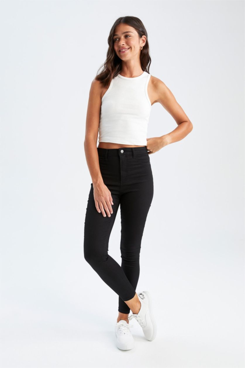 نساء أسود بنطلون ضيق للغاية