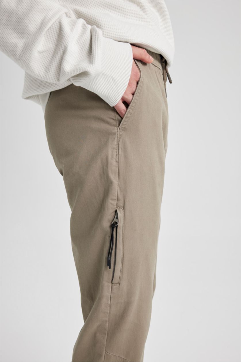 رجالي اللون الحجري بنطلون سليم فيت