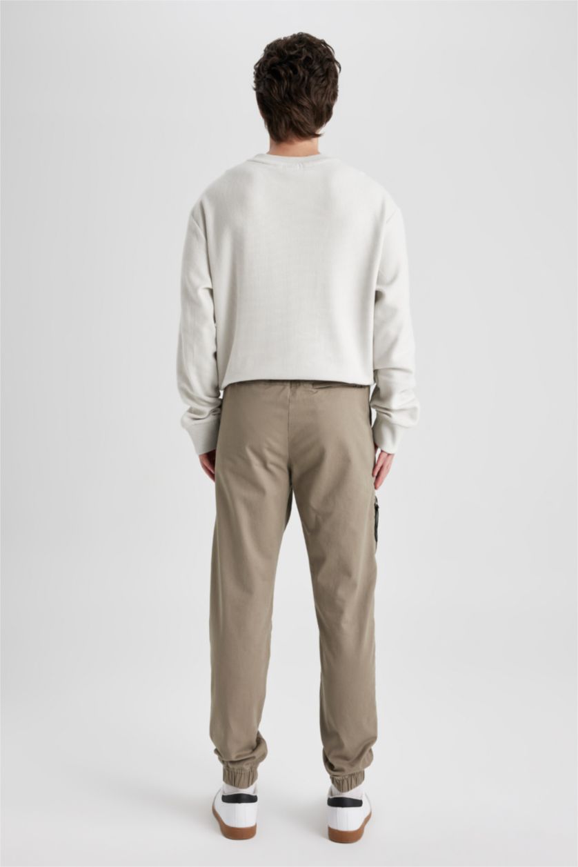 رجالي اللون الحجري بنطلون سليم فيت