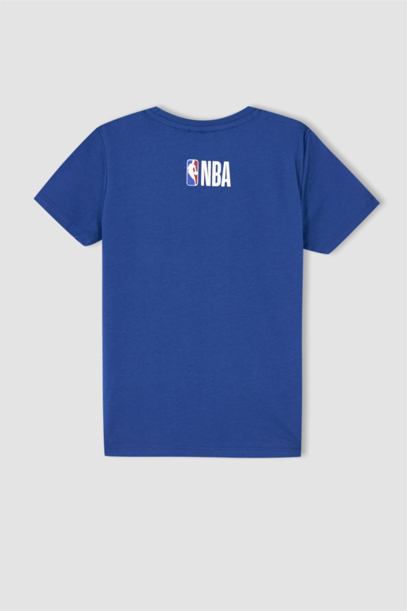 Erkek Çocuk - Genç Erkek Koyu Mavi Erkek Çocuk NBA Chicago Bulls  Bisiklet Yaka Kısa Kollu Tişört