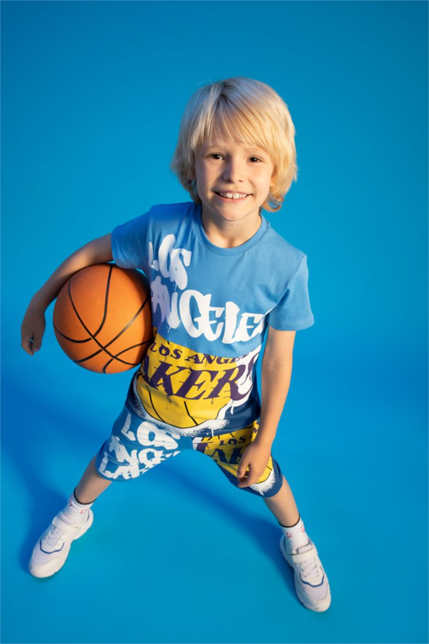 GARÇONS Bleu Short Tissu Sweat Fin