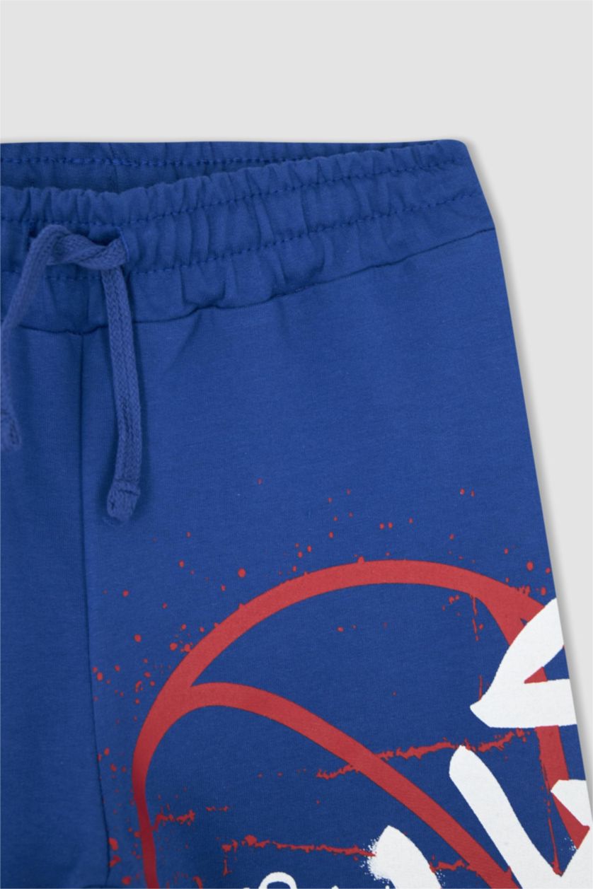 Erkek Çocuk - Genç Erkek Koyu Mavi Erkek Çocuk NBA Chicago Bulls Regular Fit Normal Bel Şort