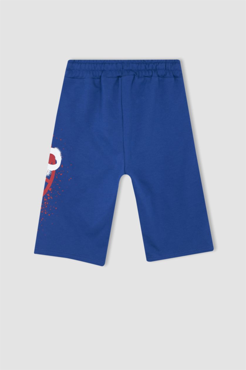 Erkek Çocuk - Genç Erkek Koyu Mavi Erkek Çocuk NBA Chicago Bulls Regular Fit Normal Bel Şort