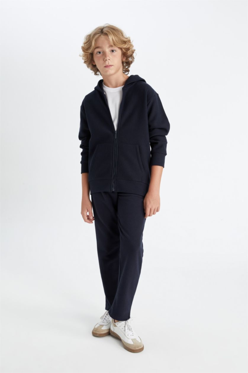 BOYS & TEENS NAVY بنطلون قصة عادية