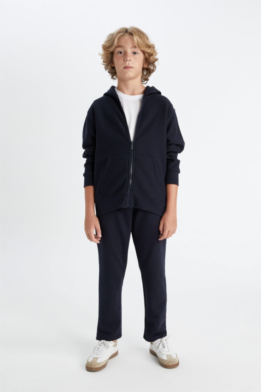 BOYS & TEENS NAVY بنطلون قصة عادية
