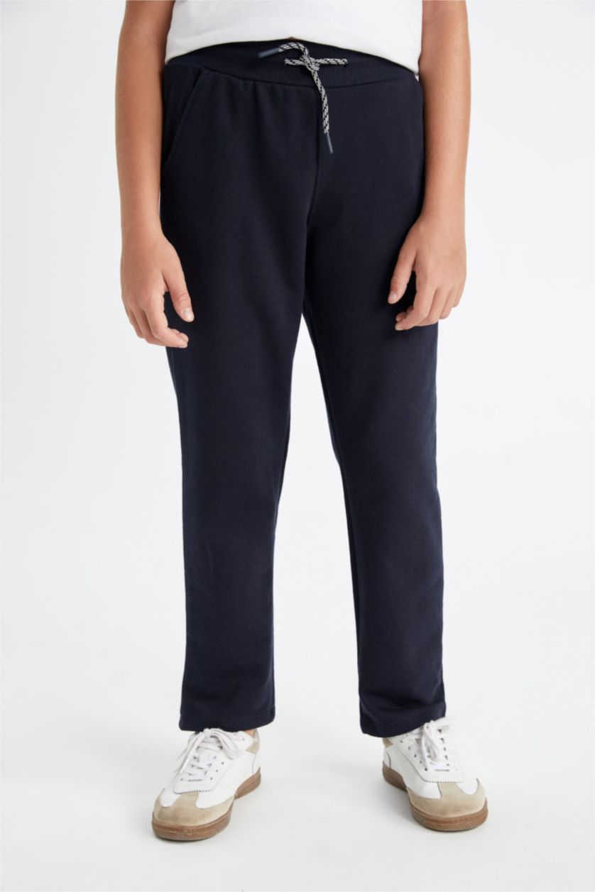 BOYS & TEENS NAVY بنطلون قصة عادية