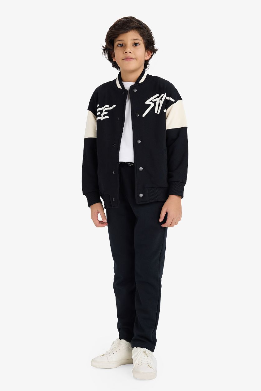 Boys & Teens Black Boy Regular Fit Elastic Waist Sweatpants