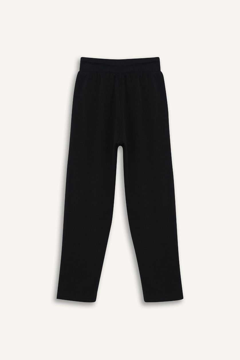 Boys & Teens Black Boy Regular Fit Elastic Waist Sweatpants
