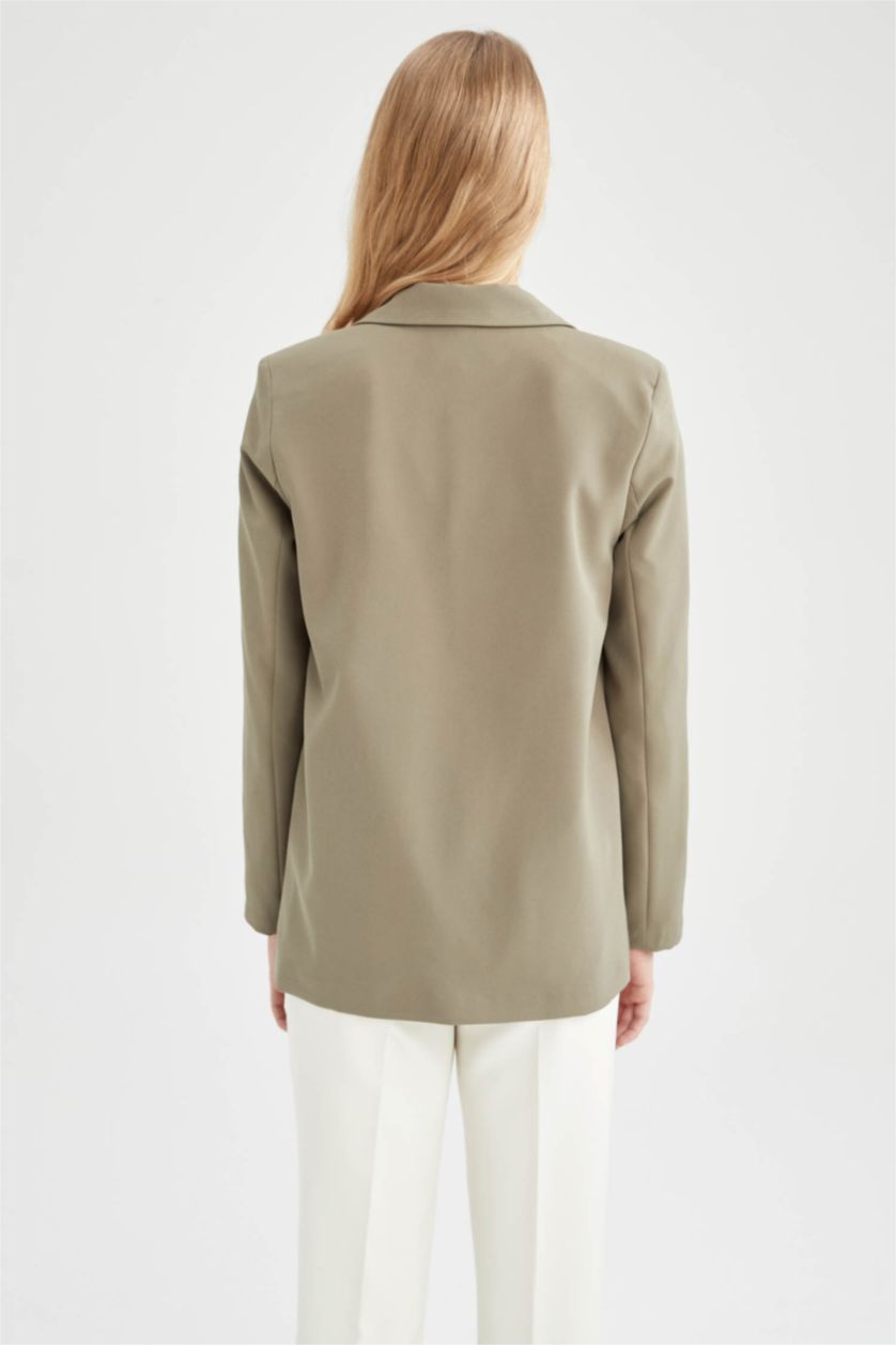 Kadın Koyu Yeşil Loose Fit Blazer Ceket