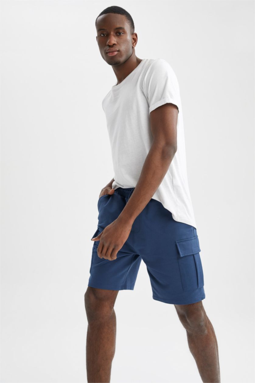 HOMME Bleu Foncé Short à poche cargo coupe classique