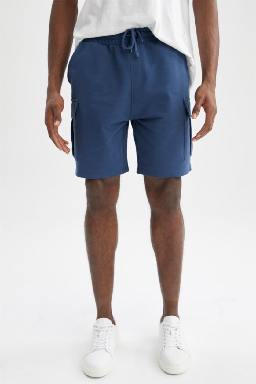 HOMME Bleu Foncé Short à poche cargo coupe classique