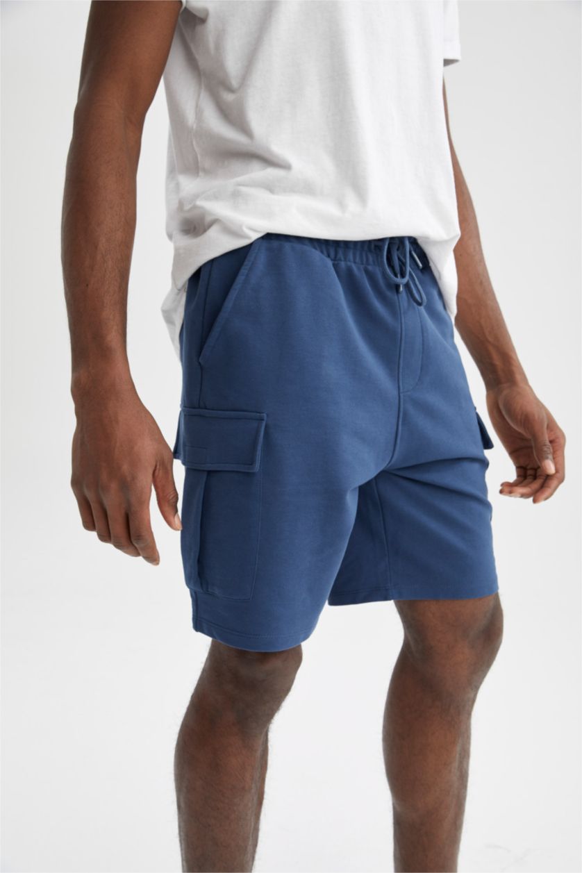 HOMME Bleu Foncé Short à poche cargo coupe classique