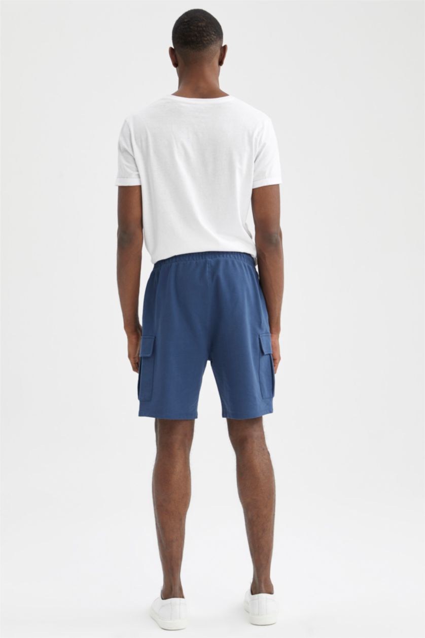 HOMME Bleu Foncé Short à poche cargo coupe classique