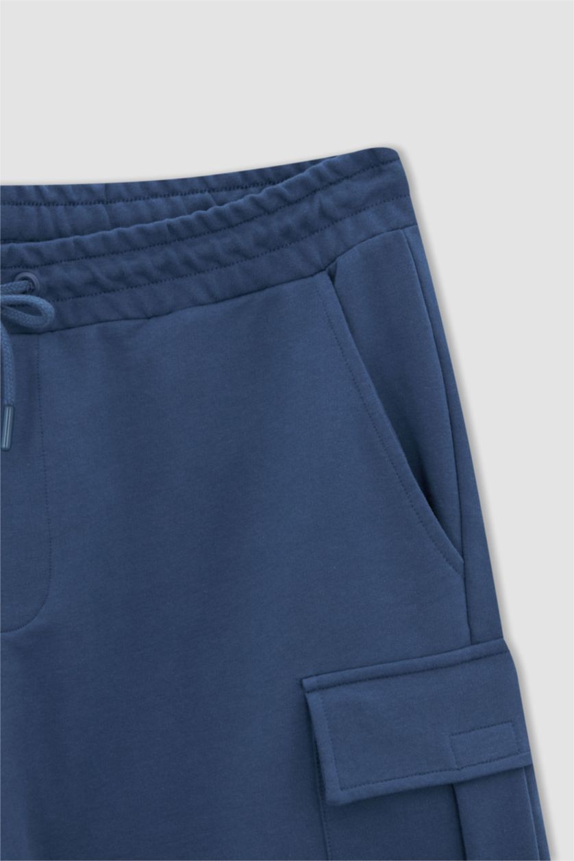 HOMME Bleu Foncé Short à poche cargo coupe classique