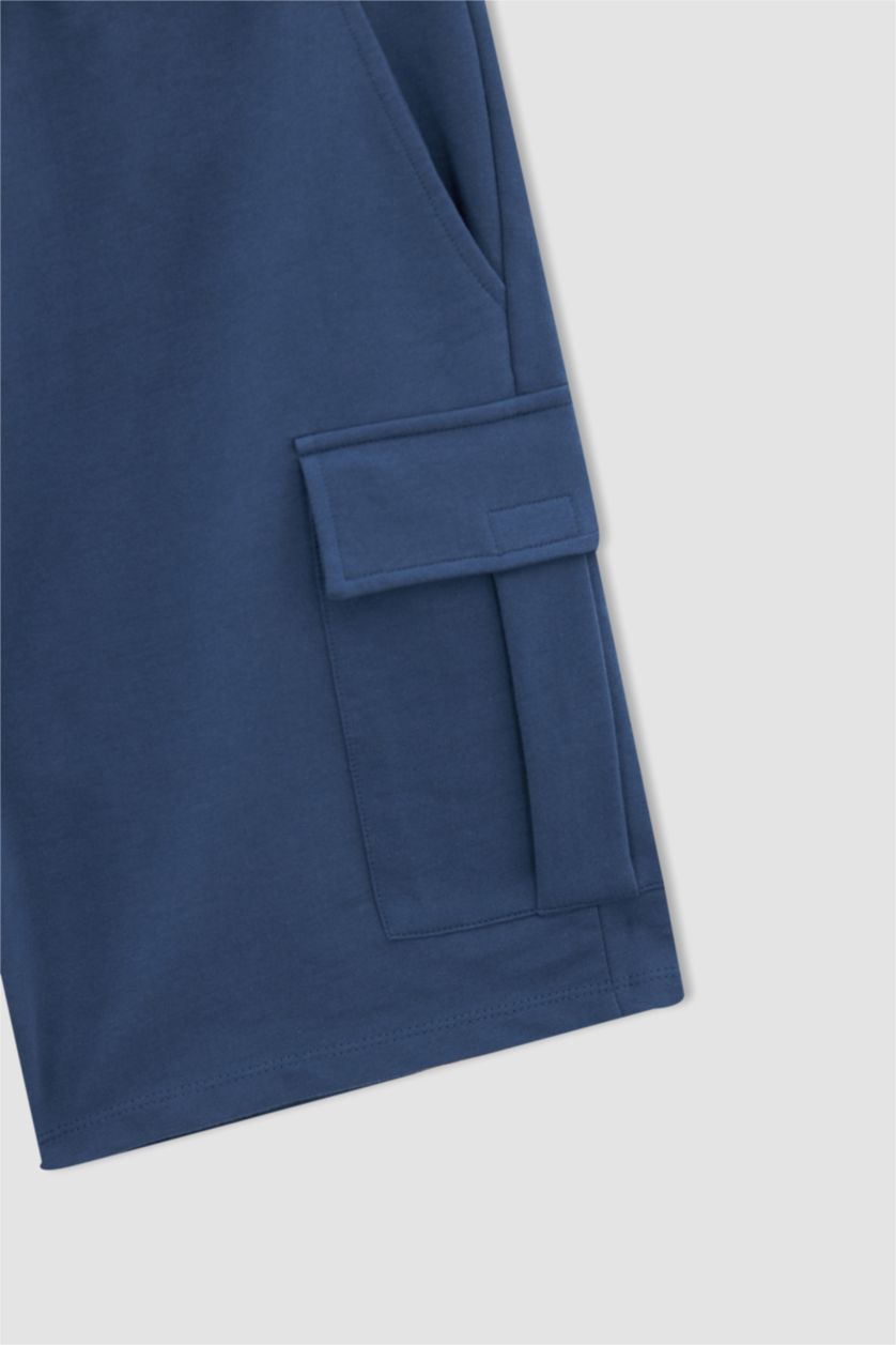 HOMME Bleu Foncé Short à poche cargo coupe classique