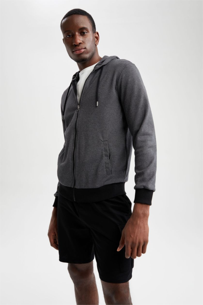 HOMME Noir Short à poche cargo coupe classique