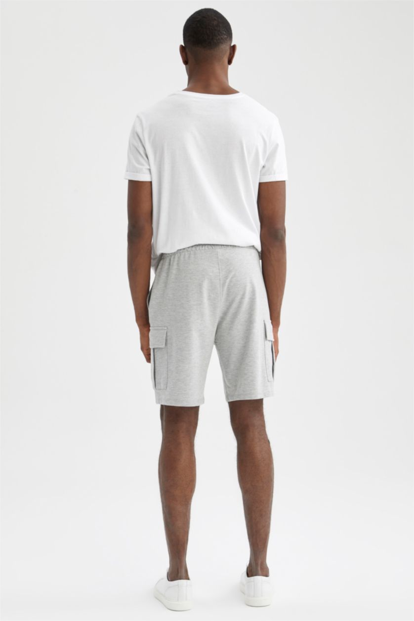 Мужчины Серый меланж Шорты карго стандартного кроя