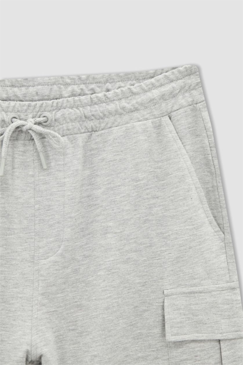 Мужчины Серый меланж Шорты карго стандартного кроя