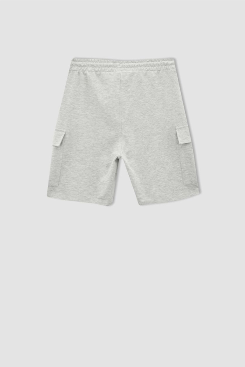 Мужчины Серый меланж Шорты карго стандартного кроя