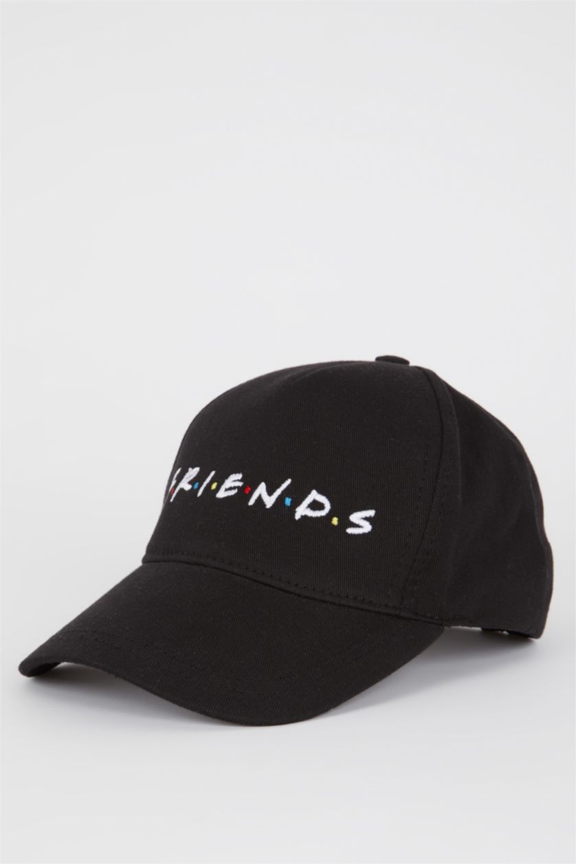 MAN Black Friends Print Baseball Cap