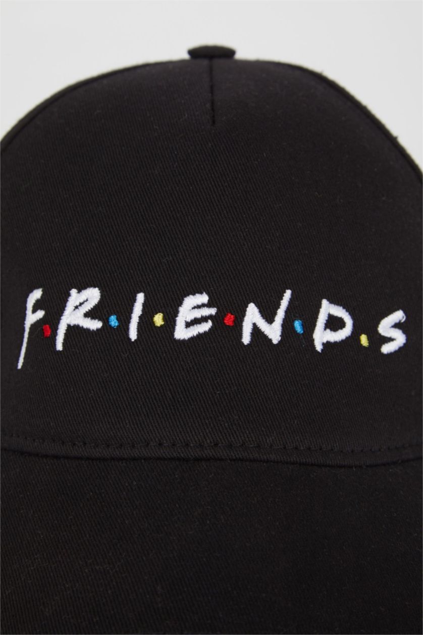 MAN Black Friends Print Baseball Cap