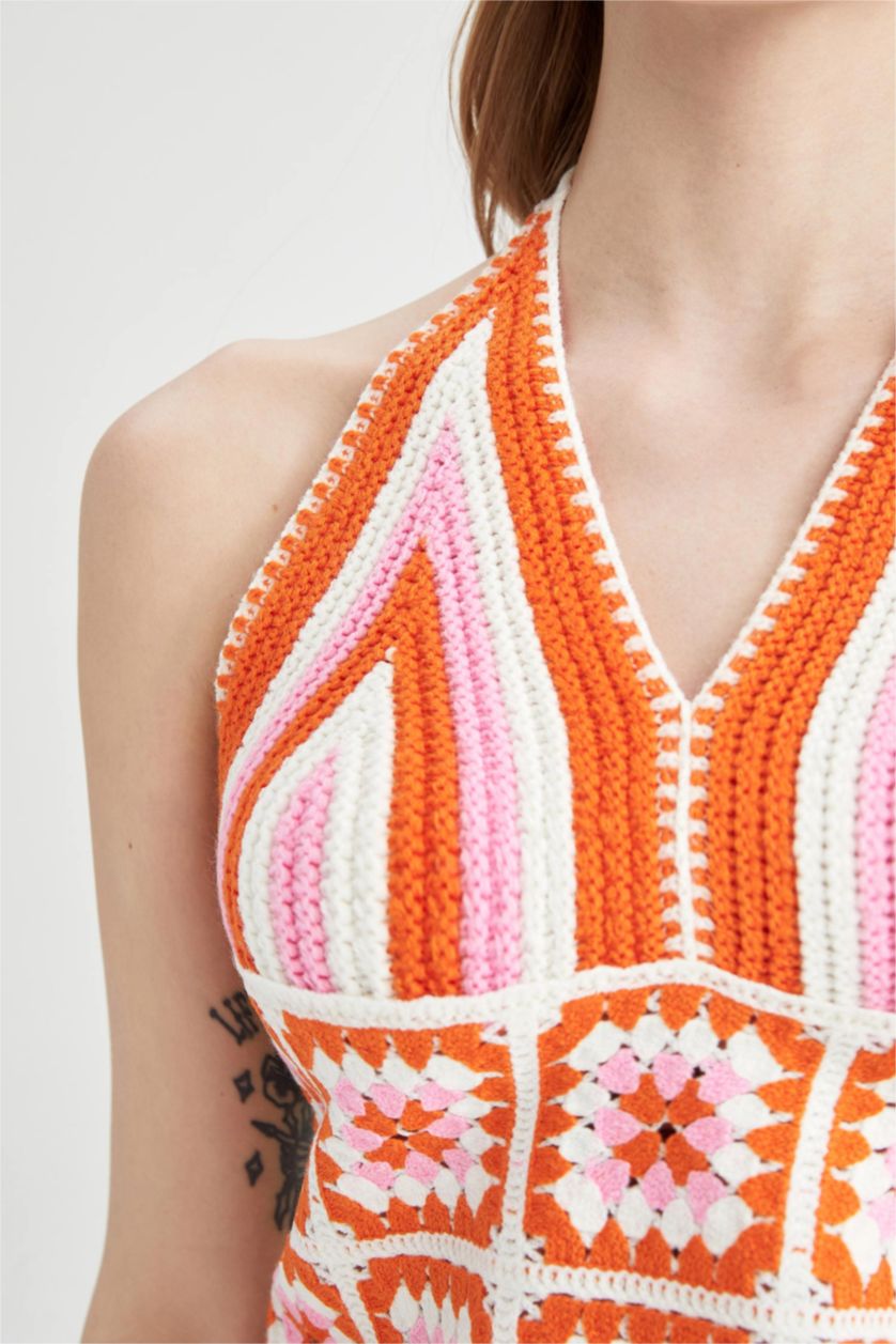 WOMAN Ecru Fitted V Neck Sleeveless Camisole Vest