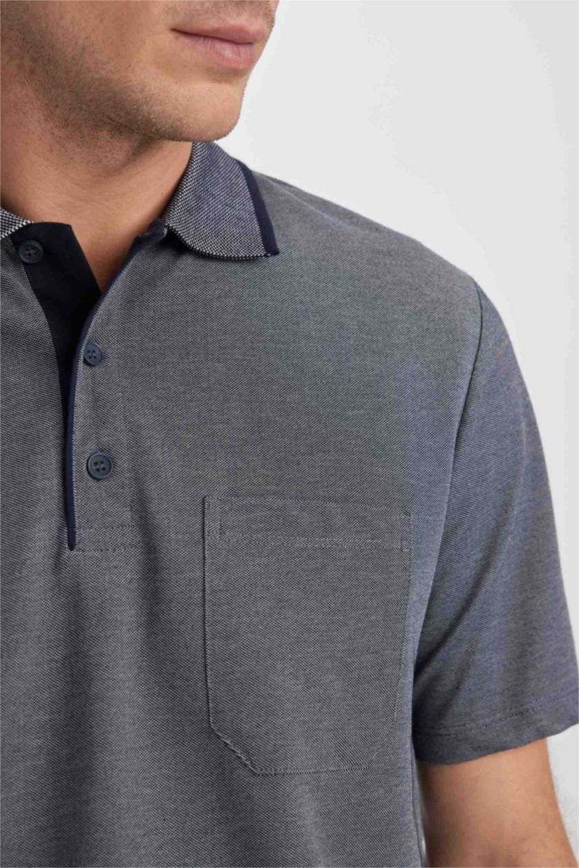 MAN NAVY Regular Fit Polo Neck Polo T-Shirt