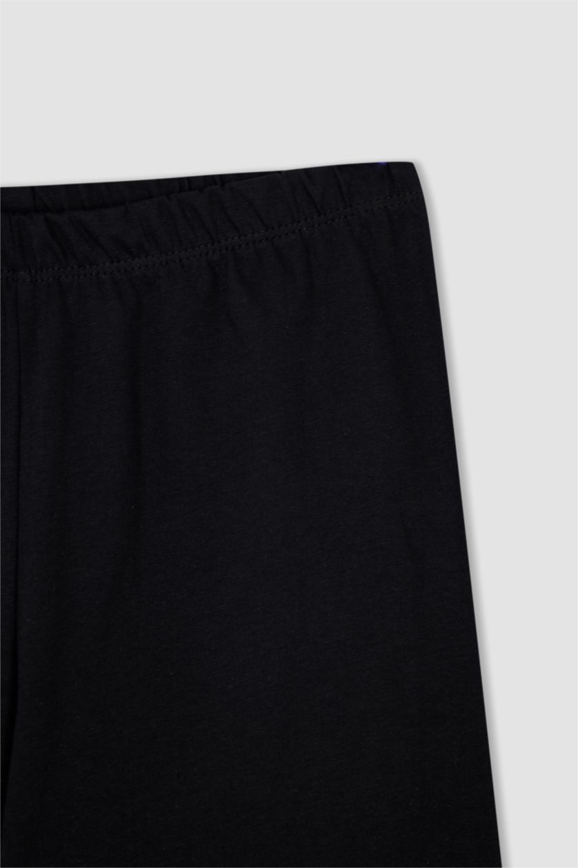 أولادي أسود طقم بيجاما شورت قطن بأكمام قصيرة مطبوع بقصة عادية للأولاد