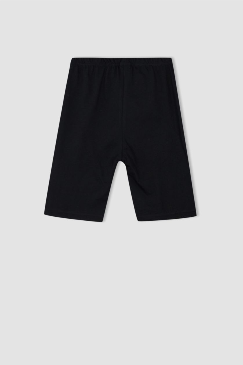 أولادي أسود طقم بيجاما شورت قطن بأكمام قصيرة مطبوع بقصة عادية للأولاد