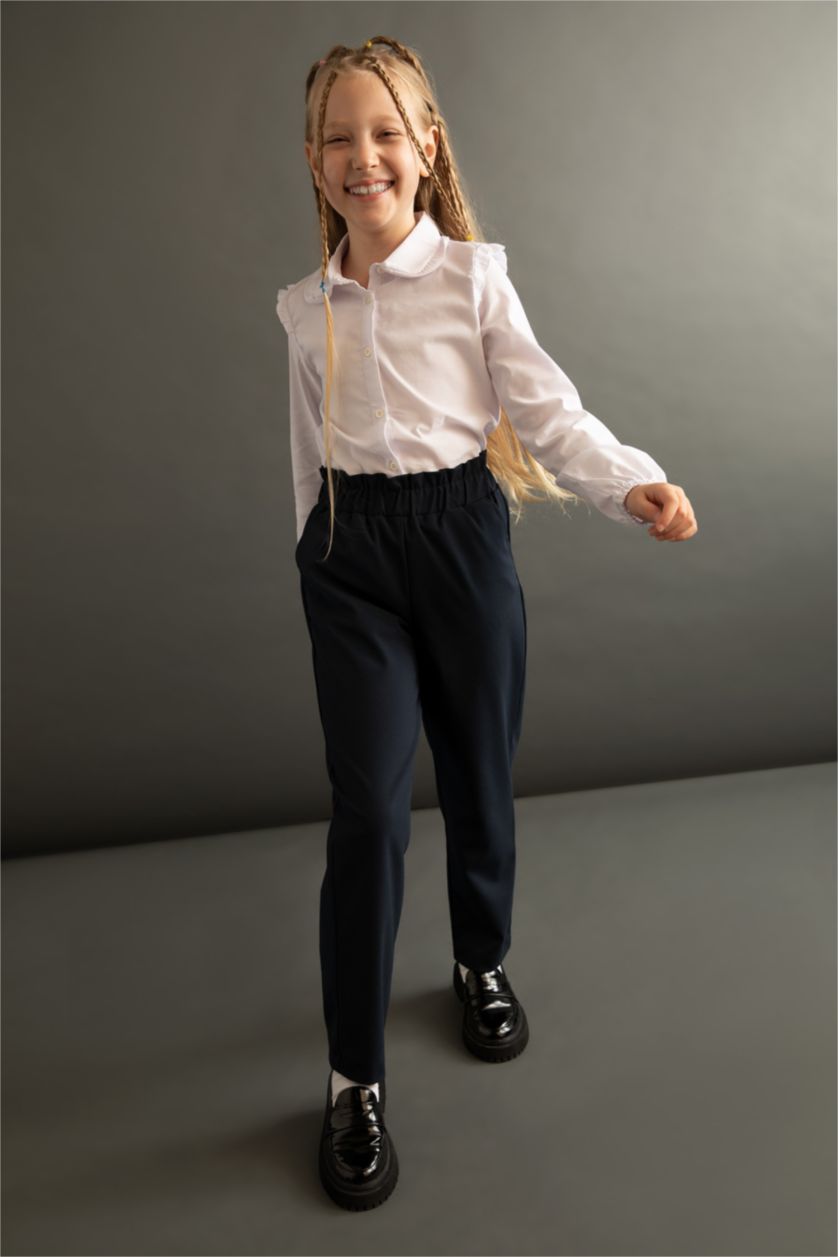 FILLES Blanc Chemises à manches longues Embellissement À volants Fille