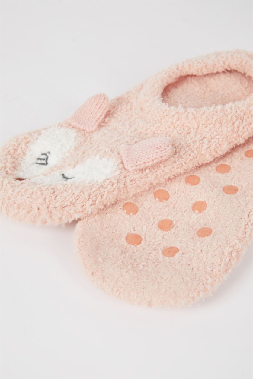 WOMAN Pink Plush Home Socks