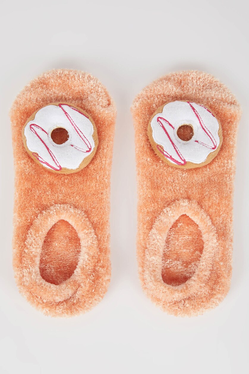 WOMAN Pink Plush Home Socks