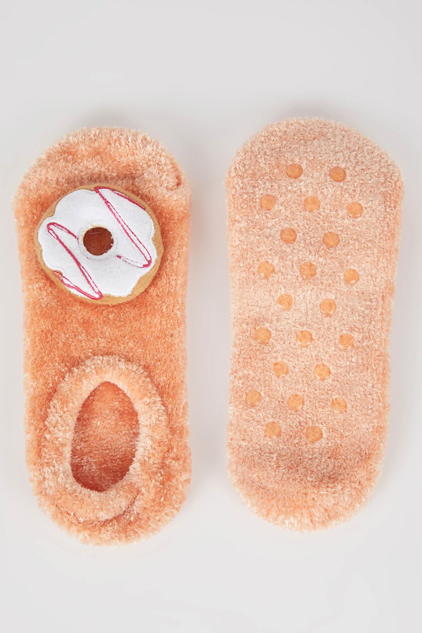 WOMAN Pink Plush Home Socks