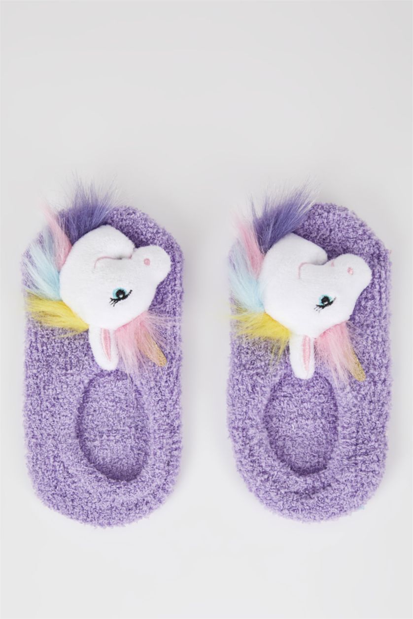 GIRLS & TEENS Purple Girl Home Socks