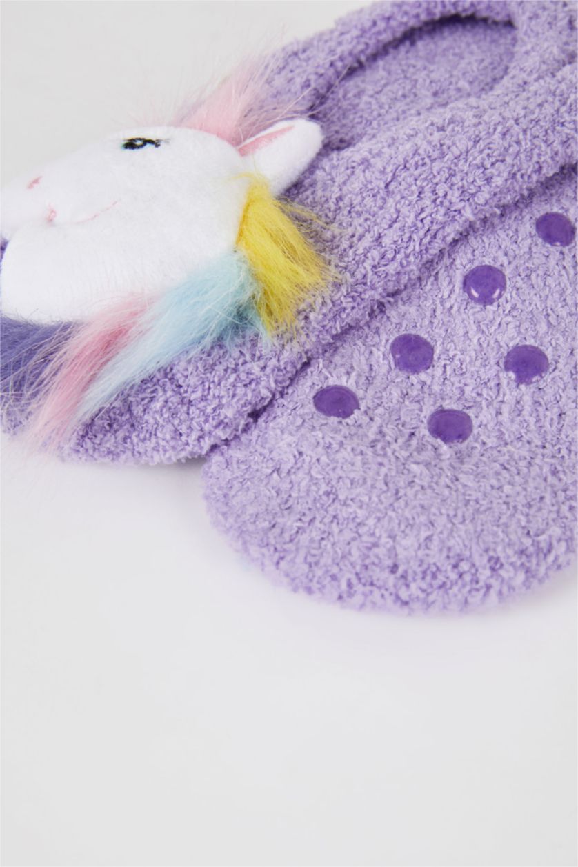 GIRLS & TEENS Purple Girl Home Socks