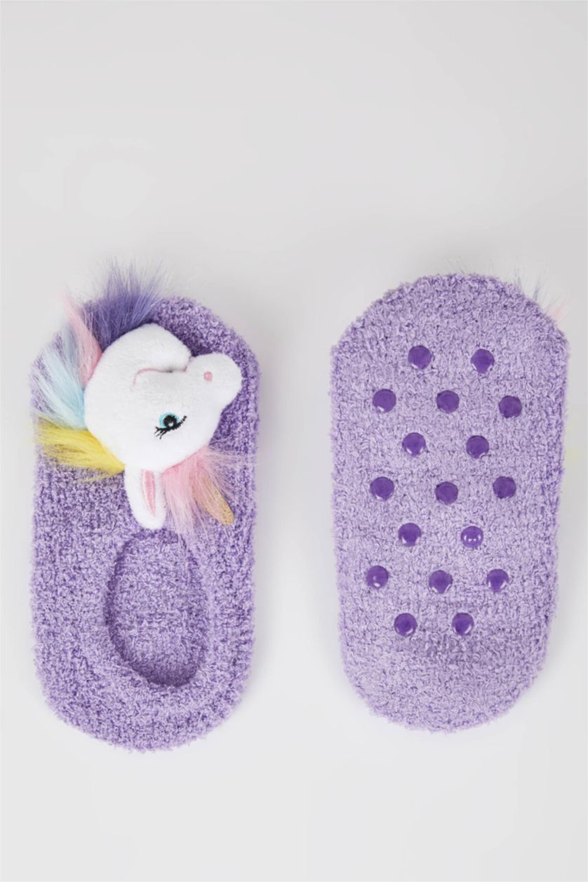 GIRLS & TEENS Purple Girl Home Socks