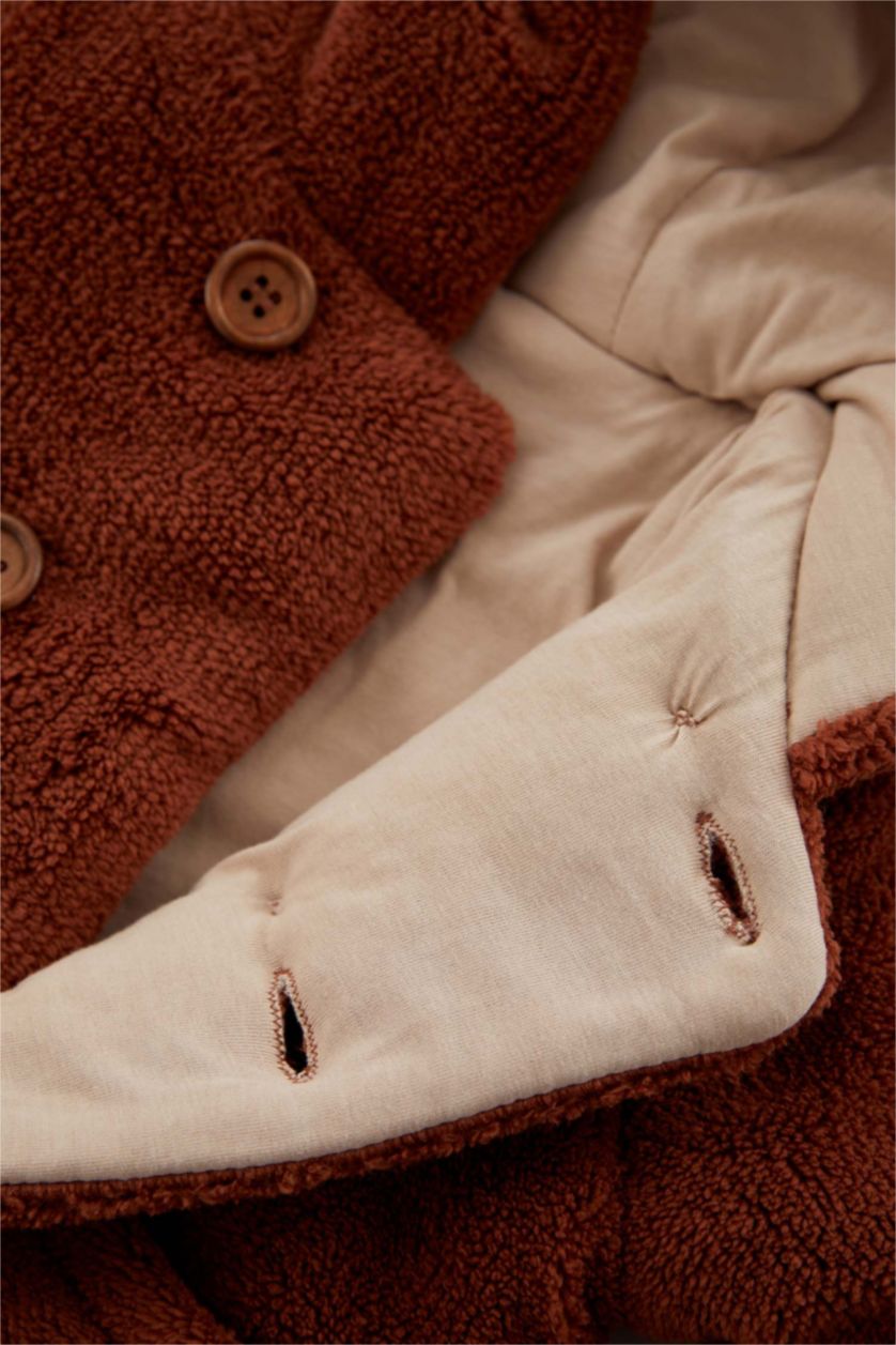 Малыши мальчики Темно-оранжевый Куртка стандартного кроя с принтом 3D для мальчиков