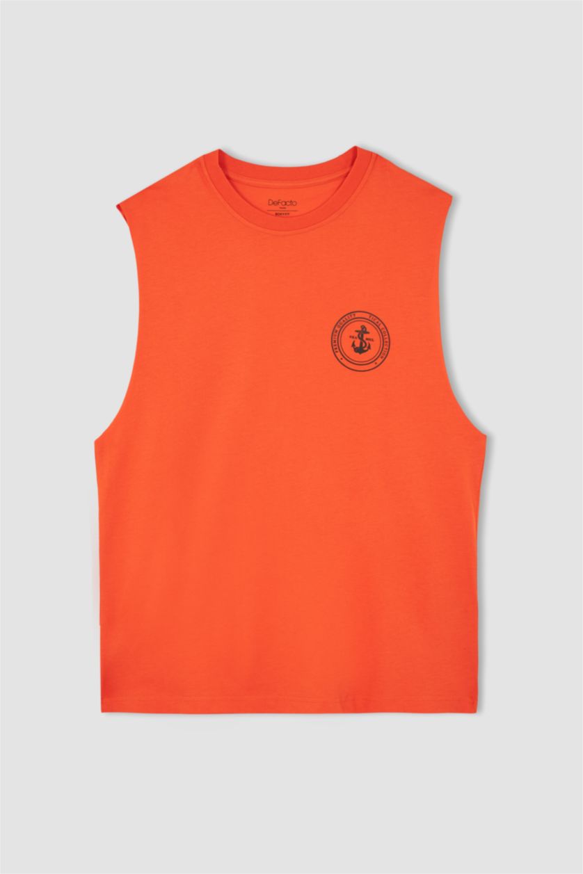 MAN Coral Boxy Fit Minimal Print Vest