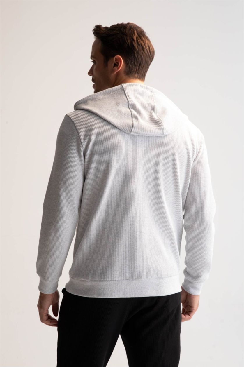 Erkek Açık Gri Melange Regular Fıt