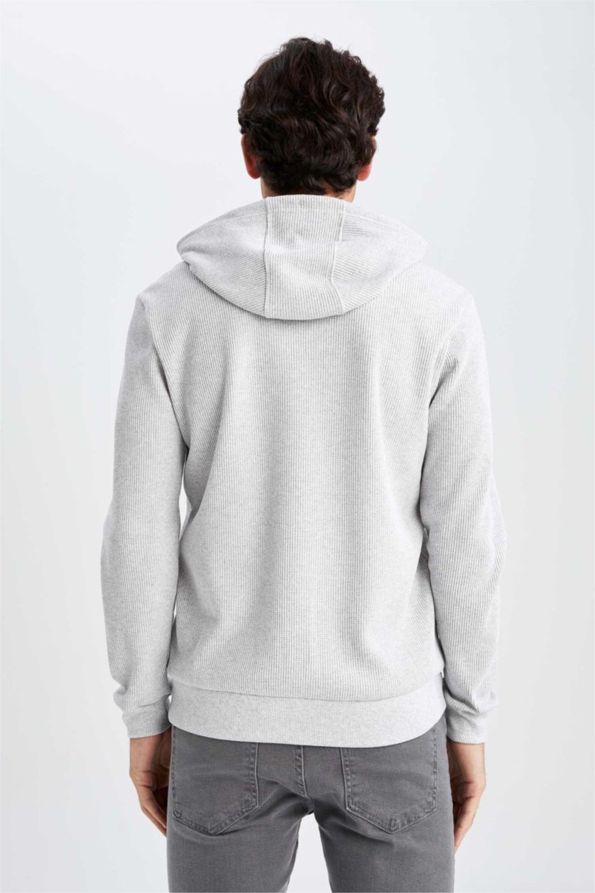 Erkek Açık Gri Melange Regular Fıt