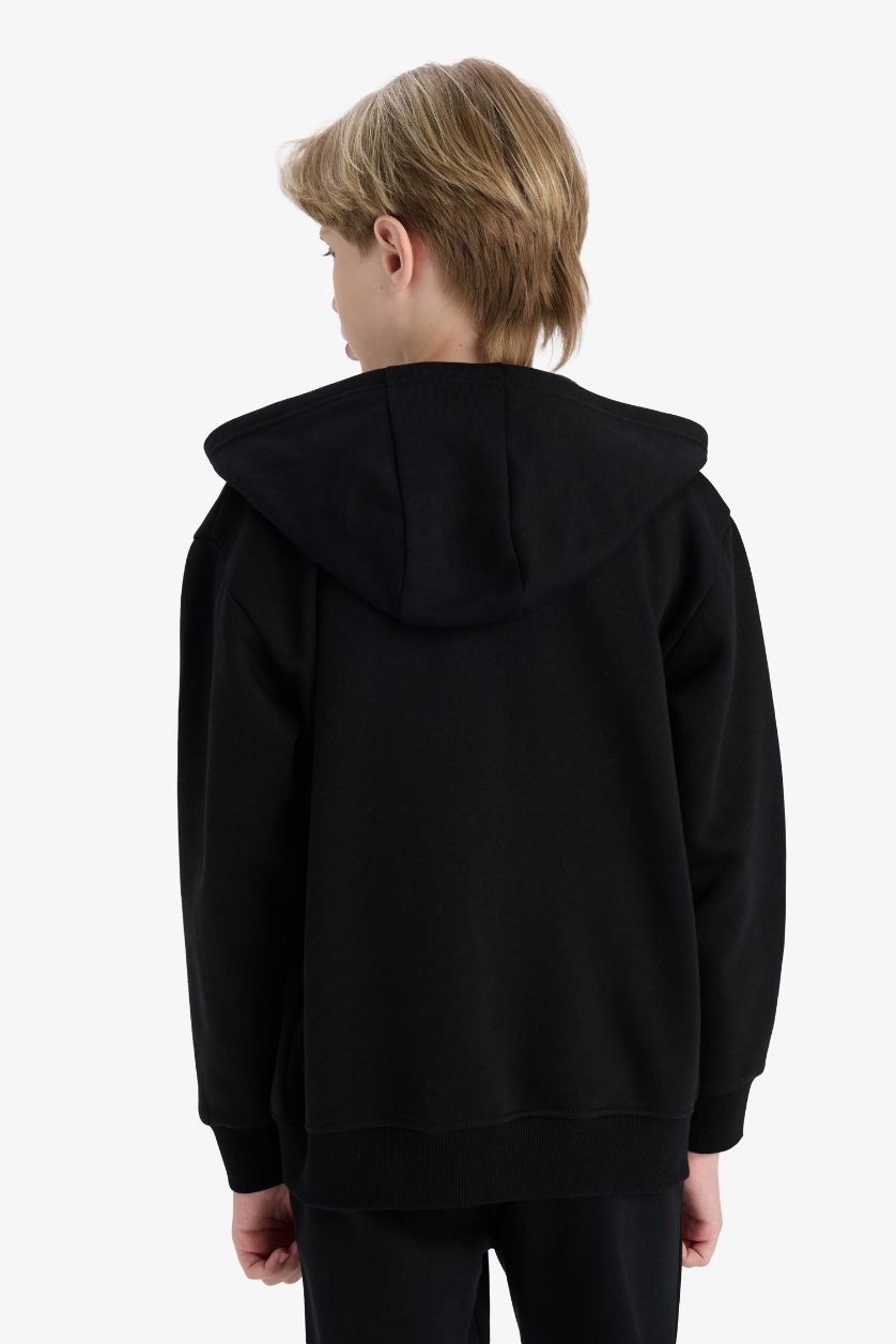 أولادي أسود هودي رياضي اولادي تقيل قصة عادية