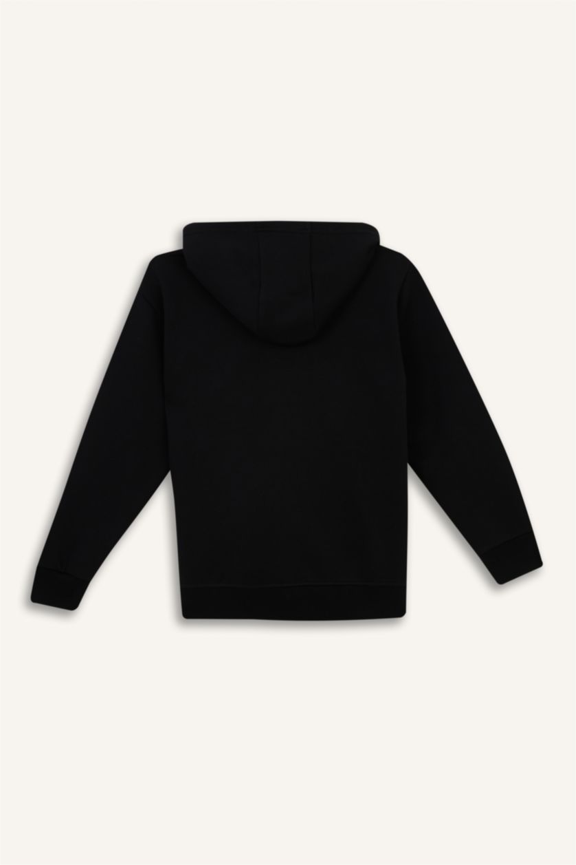 أولادي أسود هودي رياضي اولادي تقيل قصة عادية