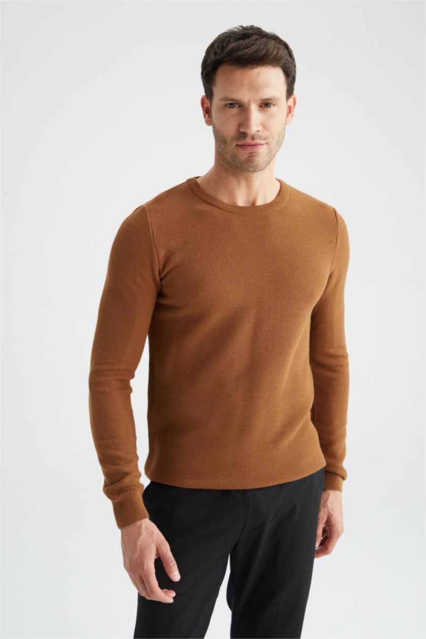 رجال كامل Slim Fit Knitwear Pullover